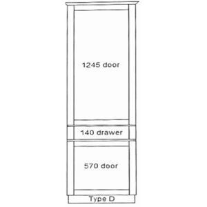 500 Medium Height Drawer Larders Type D (1970 H)