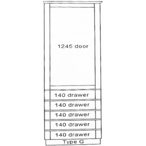 1000 Medium Height Drawer Larders Type G (1970 H)