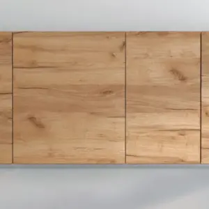Oak effect modular budget kitchen wall cabinet set