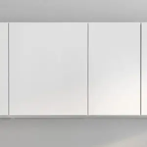 White modular budget kitchen wall cabinet set