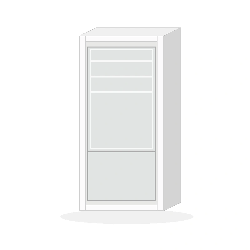 600 mm Medium Height Fridge Freezer Housing Type D — visualisation; appliance not included; configuration unverified