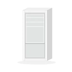 600 mm Medium Height Fridge Freezer Housing Type E — visualisation; appliance not included; configuration unverified