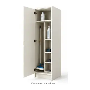1200 mm Broom Larder 2150 H — visualisation; appliance not included; configuration unverified; reference-family illustration
