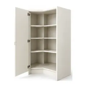 595 mm Door Diagonal Storage Unit 1250  + 715 H x 1000 x 1000 — visualisation; appliance not included; configuration unverified; reference-family illustration